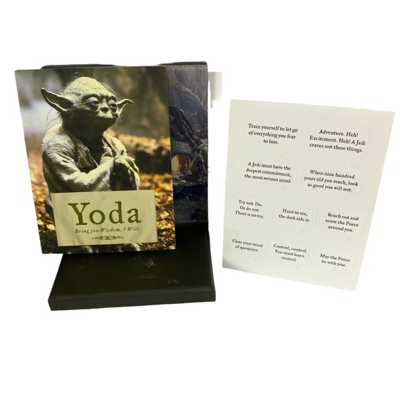 STAR WARS Yoda Bring You Wisdom, I Will Statue Figure Includes Book NWOT - Picture 5 of 8